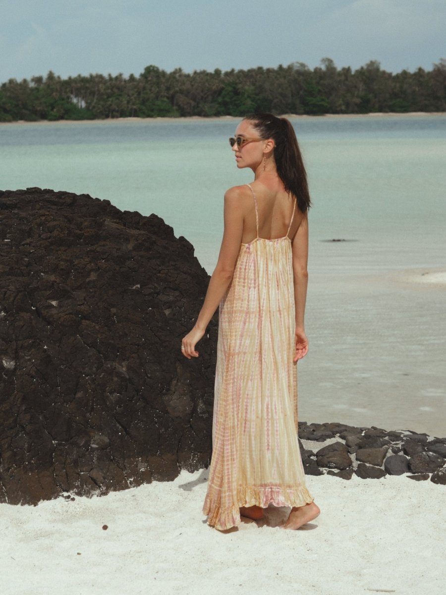 Serene Vanilla Dress - byFon - Hand Tie Dye Ethical Clothes.