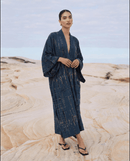 Stone — Maxi Kimono - byFon – Exclusively Hand - Dyed Clothing, Ethically Made.