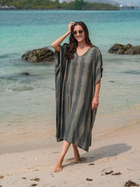 Stone — Petite Kaftan - byFon – Exclusively Hand - Dyed Clothing, Ethically Made.
