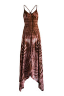 Sunset Maxi Dress Brown - byFon - Hand Tie Dye Ethical Clothes.