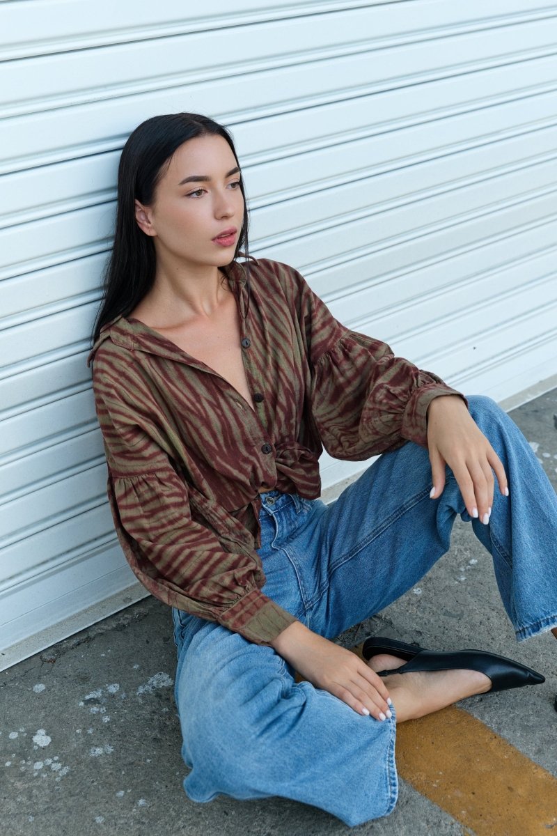 Tora tie dye shirt Olive