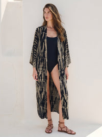 Zebra — Maxi Kimono - byFon – Exclusively Hand-Dyed Clothing, Ethically Made.
